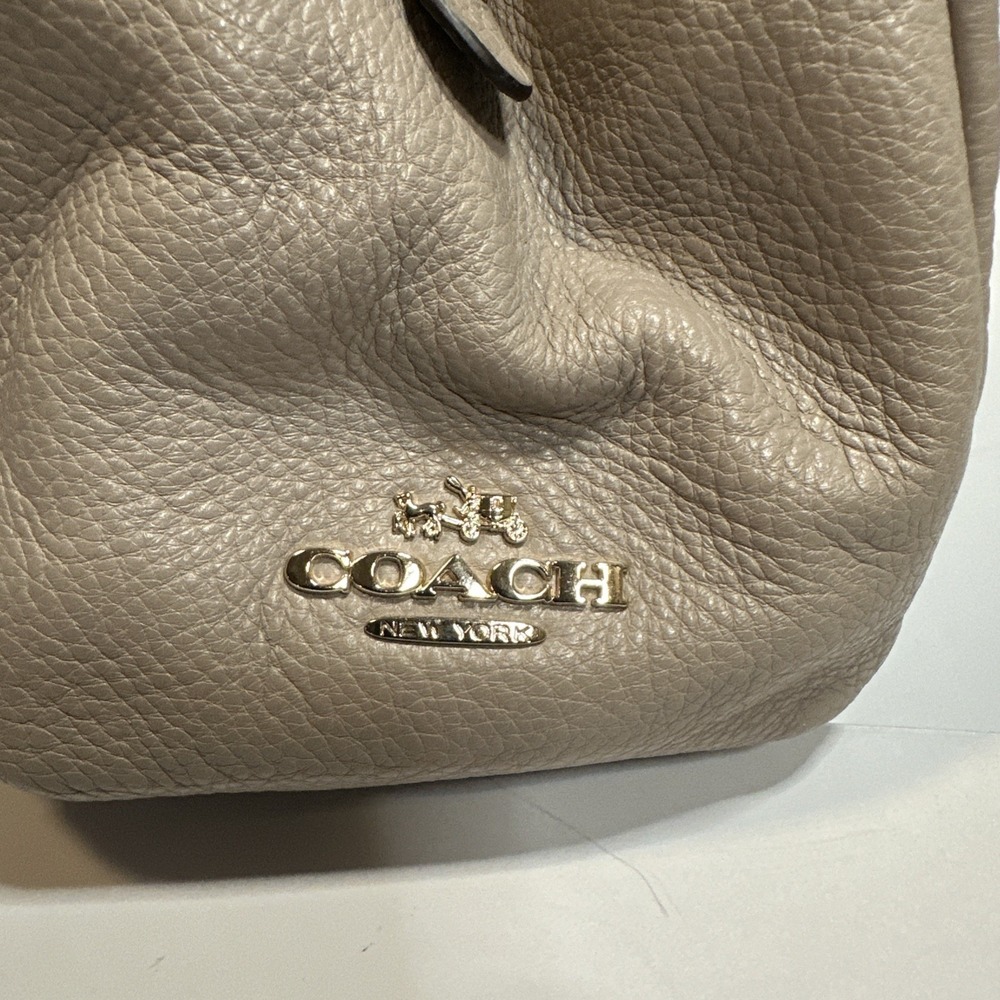 Coach Madison Pebbled Leather Phoebe Shoulder Bag G1461 F34291 Taupe Color - Picture 5 of 14
